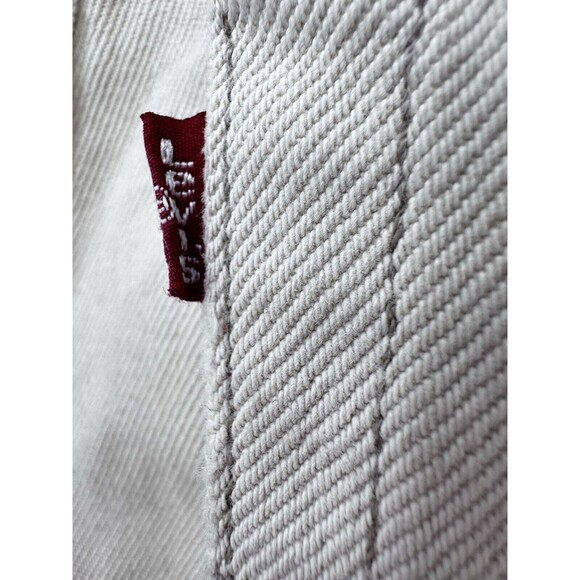 VINTAGE Levi's 501 Jeans Mens 33x29 White Denim Straight Button Fly 90s USA - Picture 6 of 14